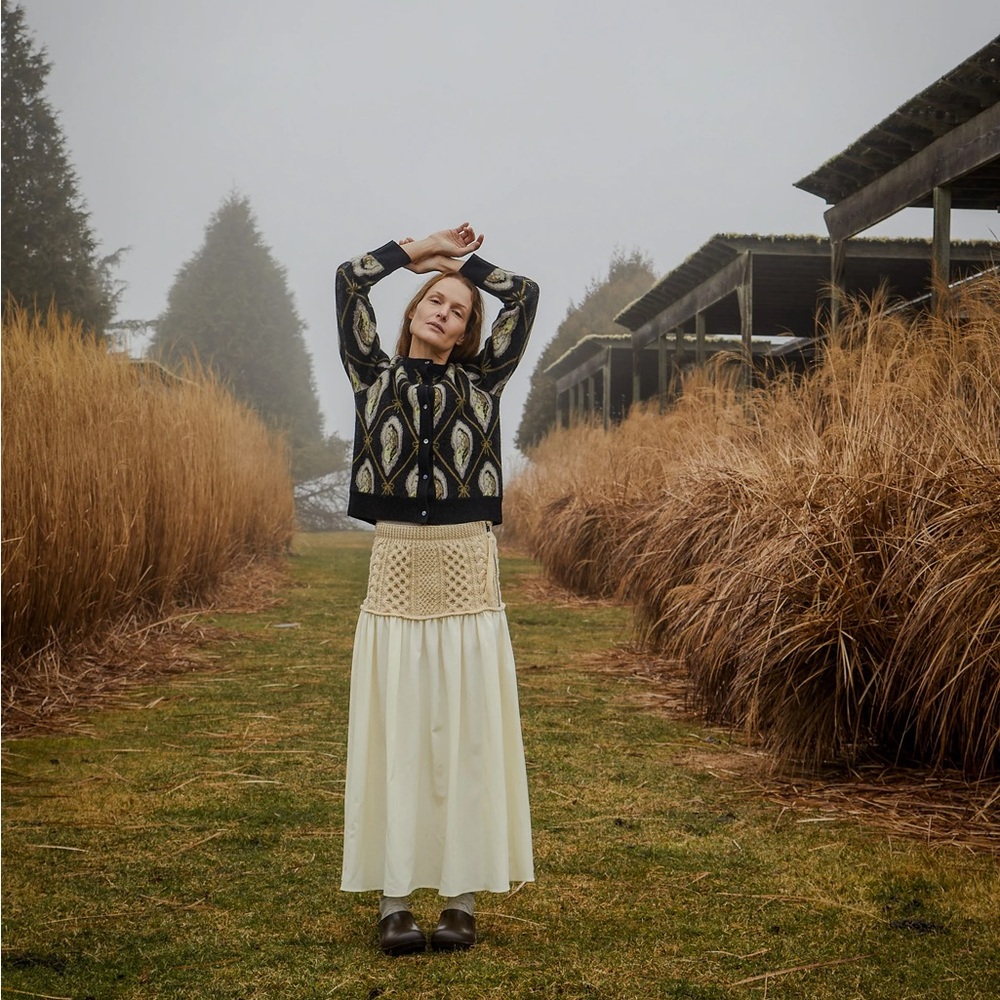 ISO Lingua Franca Oyster Cardigan size Small - Picture 3 of 3